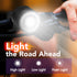 Fosmon Anti-Theft Round Bike Taillight & Headlight w/ Remote Control - Black