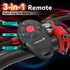Fosmon Anti-Theft Round Bike Taillight & Headlight w/ Remote Control - Black