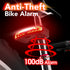 Fosmon Anti-Theft Rectangle Bike Taillight & Headlight w/ Remote Control - Black