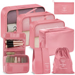 8-Piece Complete Travel Luggage Organizer Set