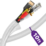 Fosmon 10ft Cable Sleeve Cover, Wire Cable Management, Wire Organizers for Cord Management, Video Audio Cable Power Cord Protectors from Pets No Chew