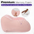 Fosmon Neck Pillow for Travel Pillow, Memory Foam Travel Neck Pillow for Plane Car, Foldable Airplane Pillow with Washable Cover & Ear Plugs, Pink