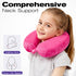 Fosmon Kids Travel Pillow, Kids Neck Pillows for Travel, Memory Foam Travel Pillow for Kids, Travel Neck Pillow with Washable Cover & Ear Plugs