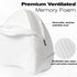 Fosmon Knee Pillow for Side Sleepers, Leg Pillow for Side Sleeping and Back Pain Relief, Memory Foam Orthopedic Contour Pillow with Washable Cover