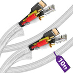 Fosmon 10ft Cable Sleeve Cover, Wire Cable Management, Wire Organizers for Cord Management, Video Audio Cable Power Cord Protectors from Pets No Chew