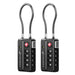 Fosmon 2 Pack TSA Accepted 4-Digit Combination Cable Luggage Lock, Zinc Alloy & Steel - Black