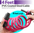 Fosmon Bike Lock Cable (4 Feet), Heavy Duty 5-Digit Self Coiling Resettable Combination Code, Bicycle Chain Flexible Steel Security Cable Lock with Bike Mount Holder