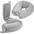 Fosmon Adjustable Universal Joint Neck Pillow, Memory Foam U-Shaped Travel Support - Light Gray