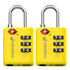 Fosmon TSA Approved Locks for Luggage. Suitcase Locks with Open Alert Indicator, 3 Digit Combination Padlock with Alloy Body for Travel, Backpack Zipper Anti Theft, Locker, Gym, Gun Case, Tent- 4 Pack