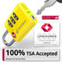 Fosmon TSA Approved Locks for Luggage. Suitcase Locks with Open Alert Indicator, 3 Digit Combination Padlock with Alloy Body for Travel, Backpack Zipper Anti Theft, Locker, Gym, Gun Case, Tent- 4 Pack