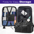 Fosmon Foldable 65L Duffle Bag with Shoes Compartment for Travel and Gym