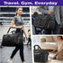 Fosmon Foldable 65L Duffle Bag with Shoes Compartment for Travel and Gym