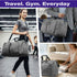 Fosmon Foldable 65L Duffle Bag with Shoes Compartment for Travel and Gym