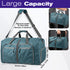 Fosmon Foldable 65L Duffle Bag with Shoes Compartment for Travel and Gym