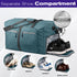 Fosmon Foldable 65L Duffle Bag with Shoes Compartment for Travel and Gym