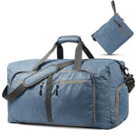 Fosmon Foldable 65L Duffle Bag with Shoes Compartment for Travel and Gym