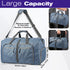 Fosmon Foldable 65L Duffle Bag with Shoes Compartment for Travel and Gym