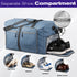 Fosmon Foldable 65L Duffle Bag with Shoes Compartment for Travel and Gym