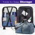 Fosmon Foldable 65L Duffle Bag with Shoes Compartment for Travel and Gym