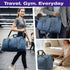 Fosmon Foldable 65L Duffle Bag with Shoes Compartment for Travel and Gym