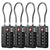 Fosmon TSA Approved Luggage Cable Lock, 4-Digit Combination & Open Indicator