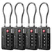 Fosmon TSA Approved Luggage Cable Lock, 4-Digit Combination & Open Indicator