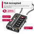 Fosmon TSA Accepted 4-Digit Combination Cable Luggage Lock, Zinc Alloy & Steel - Black