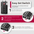 Fosmon TSA Accepted 4-Digit Combination Cable Luggage Lock, Zinc Alloy & Steel - Black