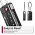Fosmon TSA Accepted 4-Digit Combination Cable Luggage Lock, Zinc Alloy & Steel - Black