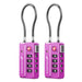 Fosmon TSA Approved Luggage Cable Lock, 4-Digit Combination & Open Indicator