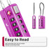 Fosmon TSA Approved Luggage Cable Lock, 4-Digit Combination & Open Indicator