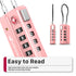 Fosmon TSA Approved Luggage Cable Lock, 4-Digit Combination & Open Indicator