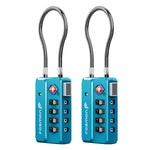 Fosmon TSA Approved Luggage Cable Lock, 4-Digit Combination & Open Indicator