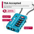 Fosmon TSA Approved Luggage Cable Lock, 4-Digit Combination & Open Indicator