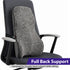 Fosmon Lumbar Support Pillow, Large Ergonomic Memory Foam Back Cushion for Office Chair & Car, Black