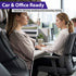 Fosmon Lumbar Support Pillow, Large Ergonomic Memory Foam Back Cushion for Office Chair & Car, Black