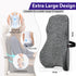 Fosmon Lumbar Support Pillow, Large Ergonomic Memory Foam Back Cushion for Office Chair & Car, Black
