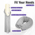 Fosmon Adjustable Universal Joint Neck Pillow, Memory Foam U-Shaped Travel Support - Light Gray