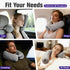 Fosmon Adjustable Universal Joint Neck Pillow, Memory Foam U-Shaped Travel Support - Light Gray