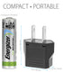 Fosmon European Adapter, EU to USA & Canada Travel Adapter Plug, 2 Prong Universal Power Converter - Black (1 Pack)