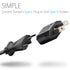 Fosmon European Adapter, EU to USA & Canada Travel Adapter Plug, 2 Prong Universal Power Converter - Black (1 Pack)