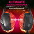 Gaming 3.5mm+USB LED Stereo Headset with Microphone and Audio Controls Black w/ Red LED