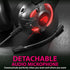 Gaming 3.5mm+USB LED Stereo Headset with Microphone and Audio Controls Black w/ Red LED