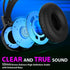 Gaming 3.5mm+USB LED Stereo Headset with Microphone Black w/ Blue LED