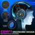 Gaming 3.5mm+USB LED Stereo Headset with Microphone Black w/ Blue LED
