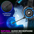 Gaming 3.5mm+USB LED Stereo Headset with Microphone Black w/ Blue LED