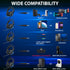 Gaming 3.5mm+USB LED Stereo Headset with Microphone Black w/ Blue LED