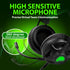 Gaming 3.5mm+USB LED Stereo Headset with Microphone and Volume Control – Black w/ Green LED