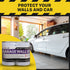 Fosmon Garage Wall Protector 78"x7.8"x0.25" (2 Roll), Diamond Shape EVA Foam (Withstand Up to 300LB Impact) with Fiberglass Mesh Self Adhesive Foam Strip for Car Door Bumper Guard Parking Assist