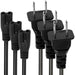 Fosmon US Outlet Figure 8 Power Cord / PA-14 (18AWG) -5ft - 3 Pack